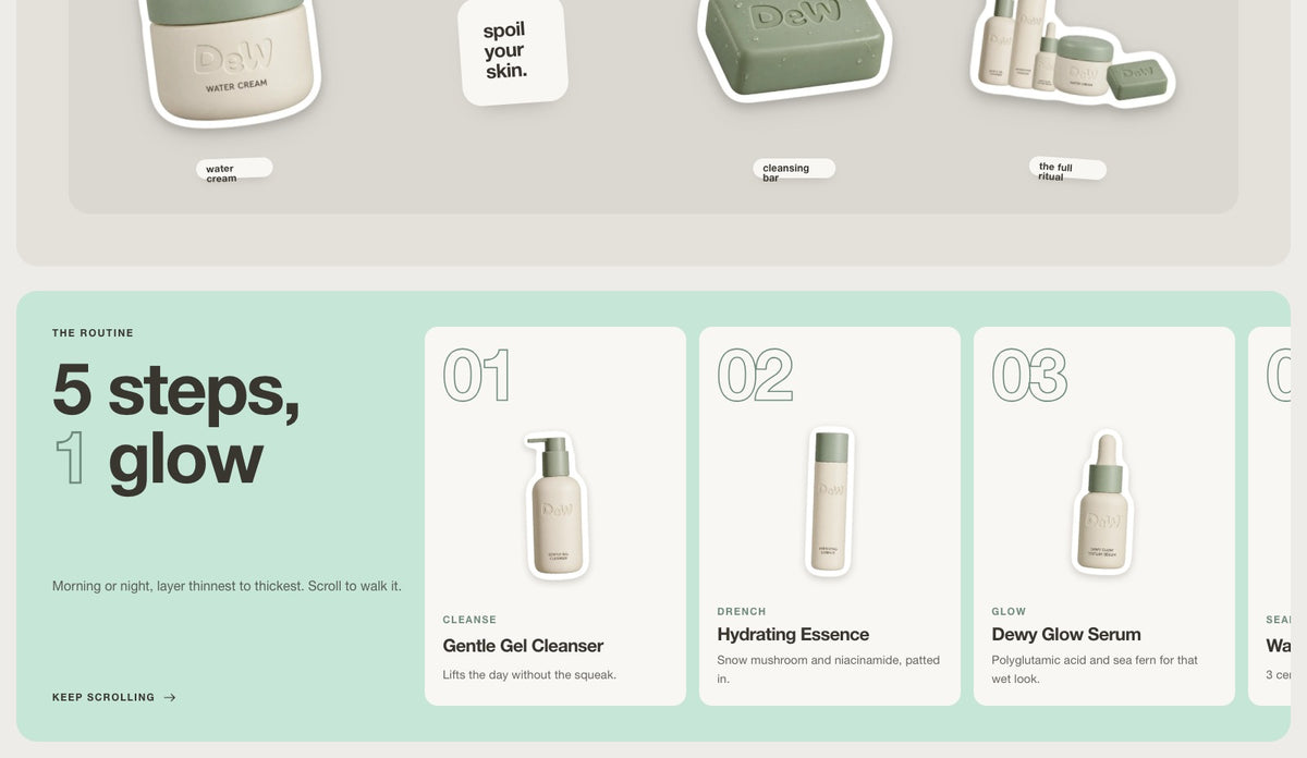 Dew homepage section 6