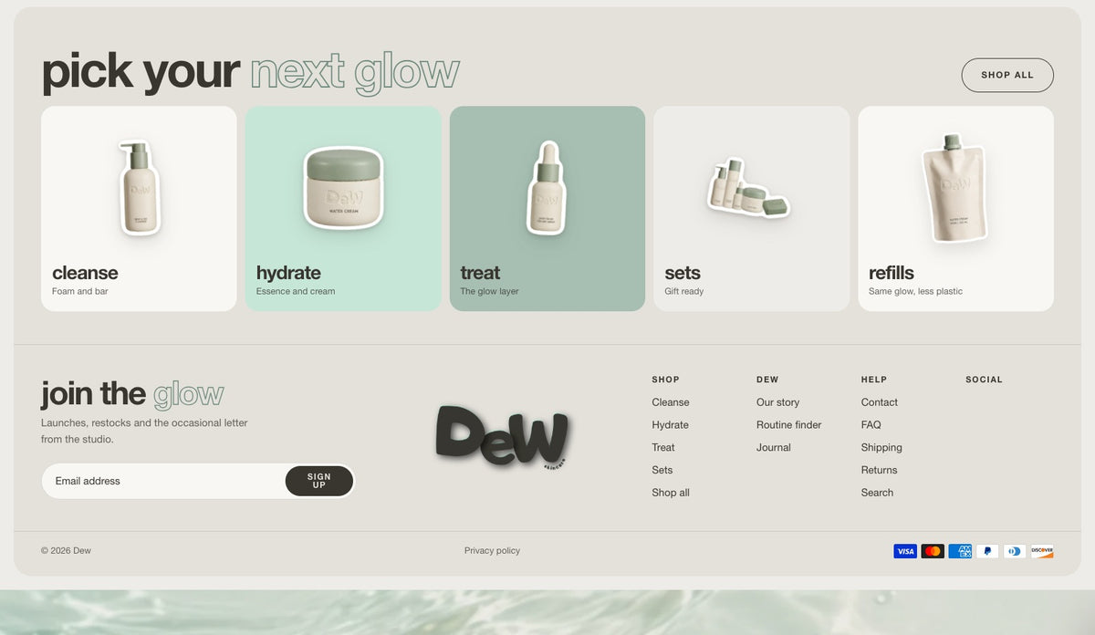 Dew homepage section 10