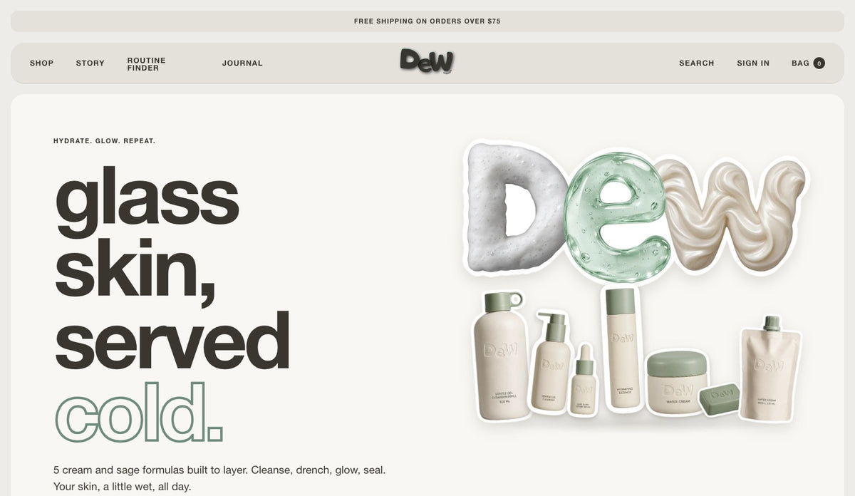 Dew homepage section 1